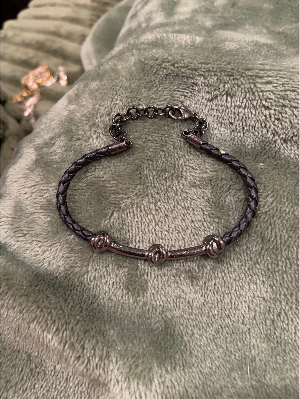 Black braided bracelet
